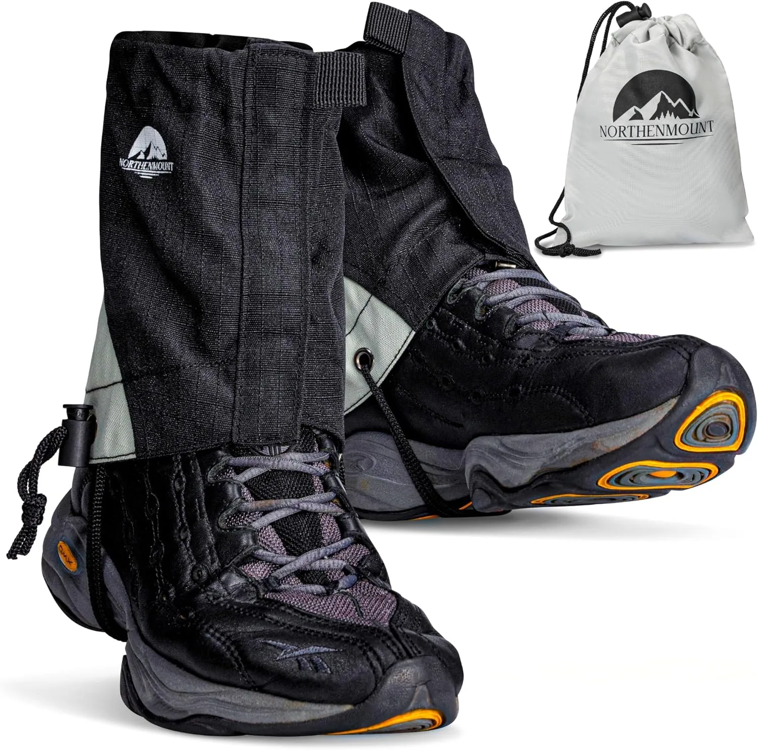 Gaiters for Hiking Waterproof – 600D Nylon Oxford Gaiters for Men and Women – Adjustable One Size Fits All Hiking Accessories Waterproof Boot Covers – Steel Hook and Elastic Band