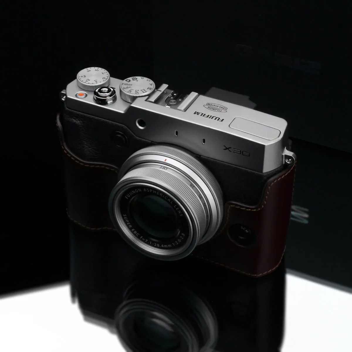 Gariz Brown Leather Camera Half Case XS-CHX30BR for Fujifilm X30 Fuji X30