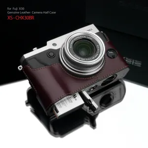 Gariz Brown Leather Camera Half Case XS-CHX30BR for Fujifilm X30 Fuji X30