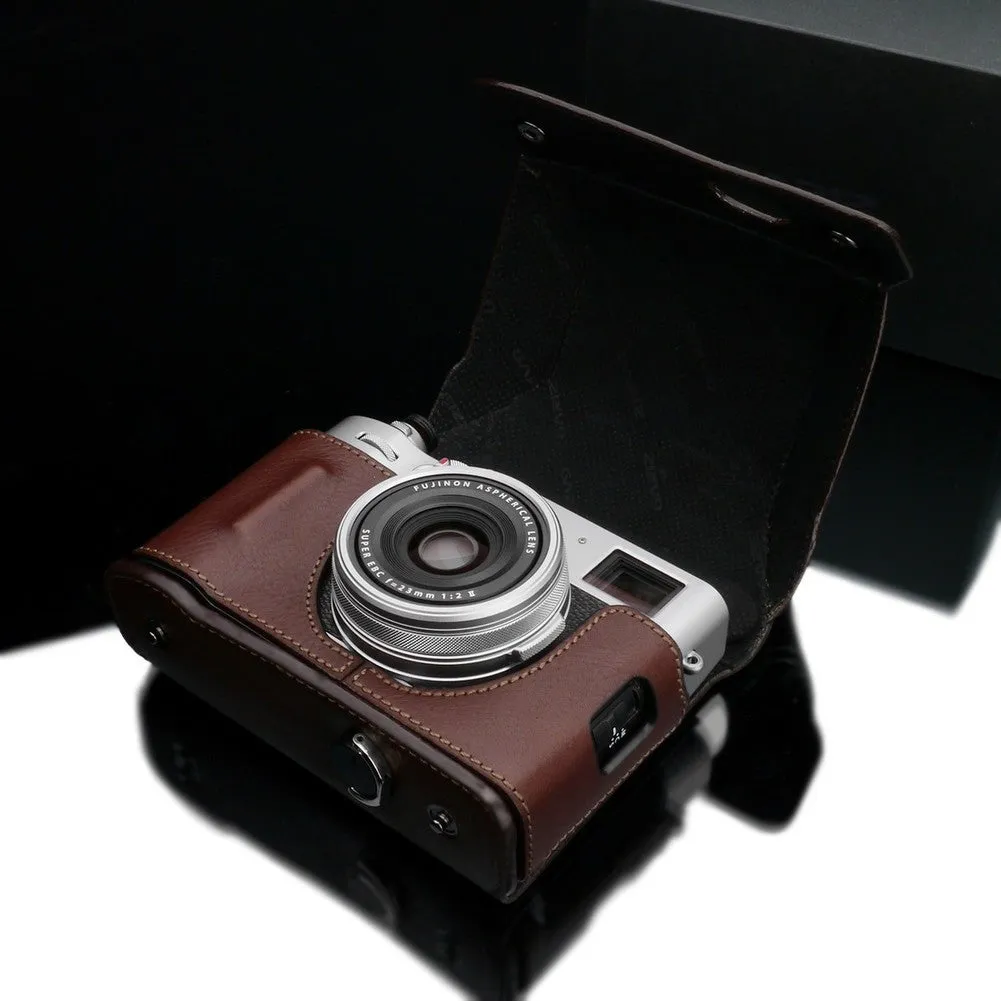 Gariz HG-CCX100VBR Brown Leather Camera Cover for Fuji X100V