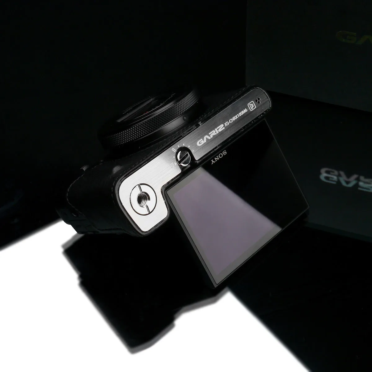 Gariz HG-RX100M6BK Leather Camera Half Case Black for Sony RX100M6 RX100VI