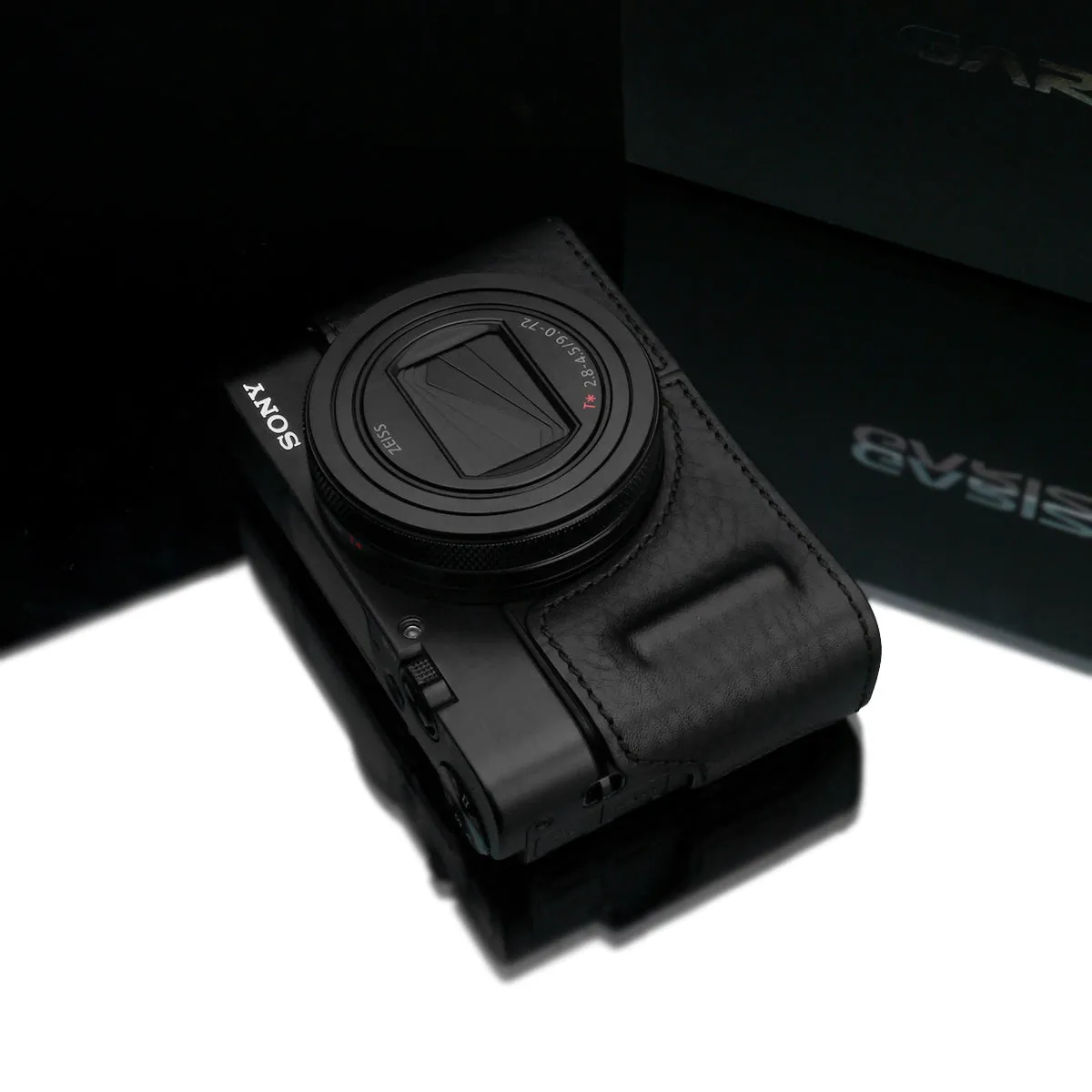 Gariz HG-RX100M6BK Leather Camera Half Case Black for Sony RX100M6 RX100VI