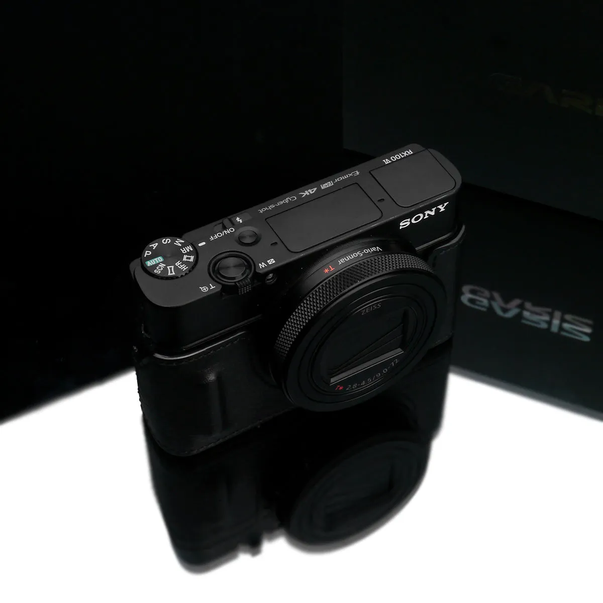 Gariz HG-RX100M6BK Leather Camera Half Case Black for Sony RX100M6 RX100VI