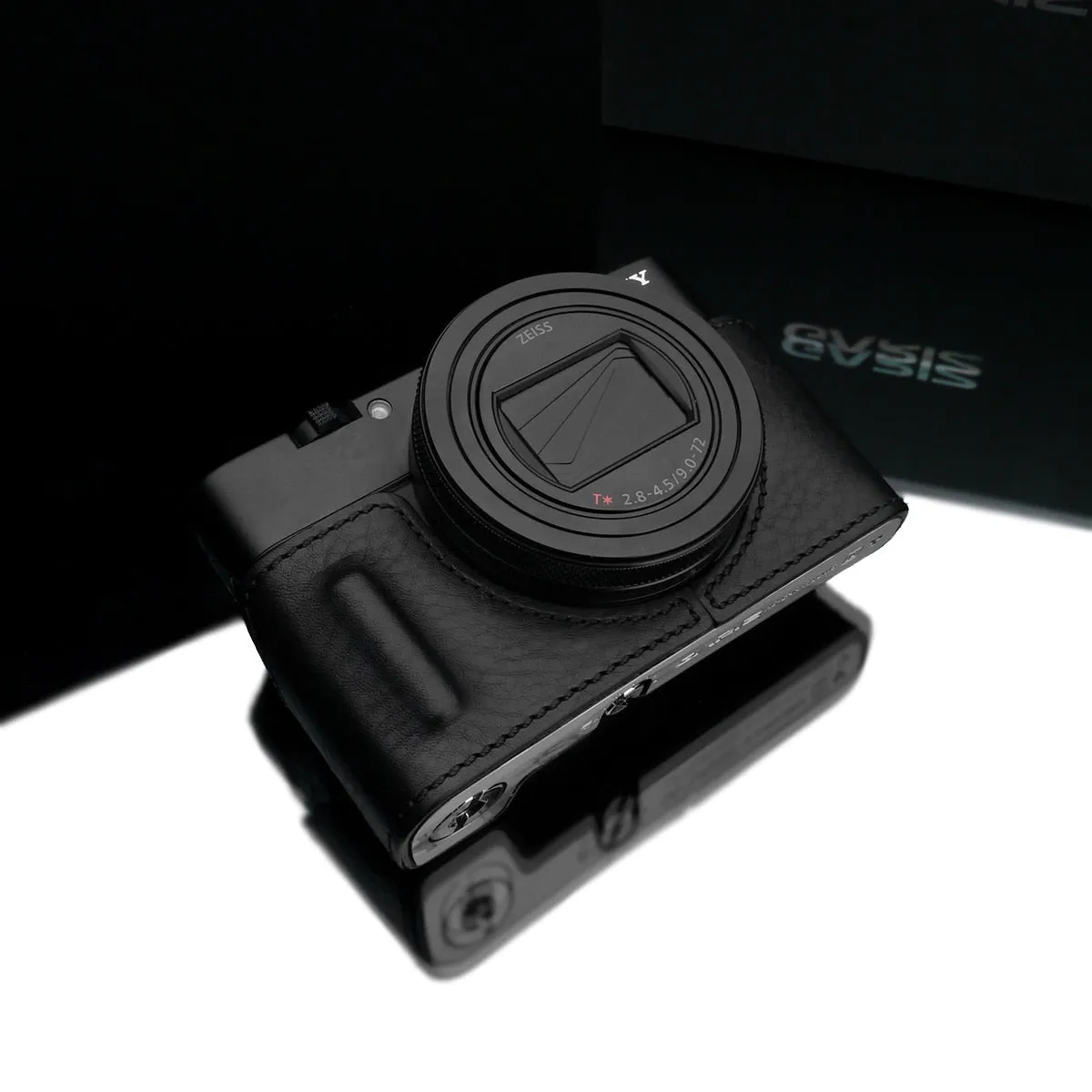 Gariz HG-RX100M6BK Leather Camera Half Case Black for Sony RX100M6 RX100VI