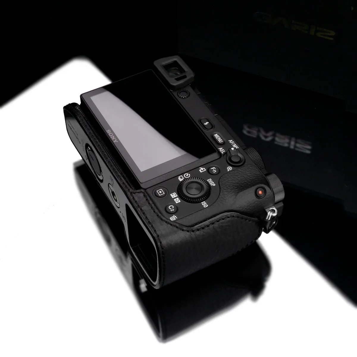 Gariz XS-CHA6300BK Genuine Leather Camera Half Case Black for Sony A6300