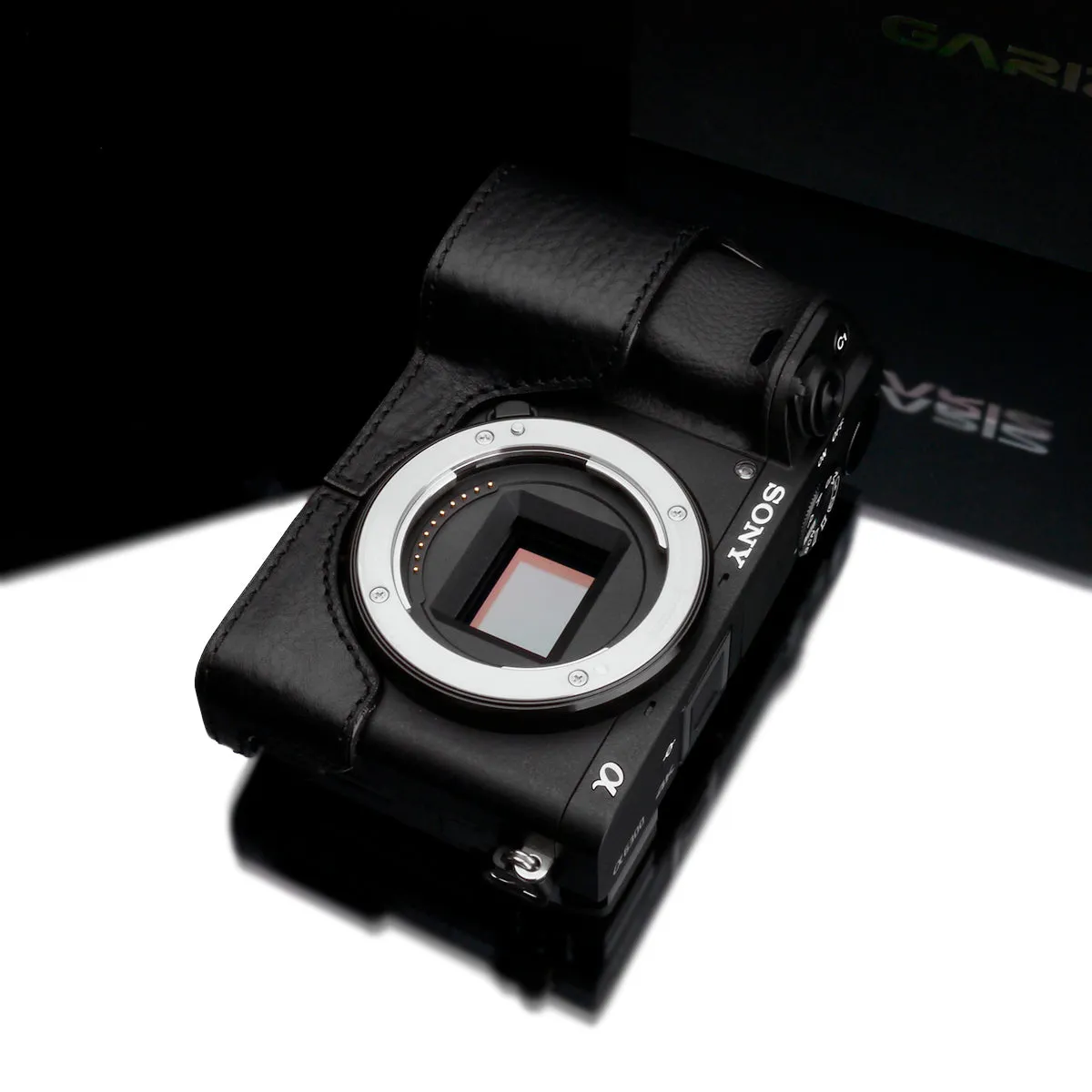 Gariz XS-CHA6300BK Genuine Leather Camera Half Case Black for Sony A6300