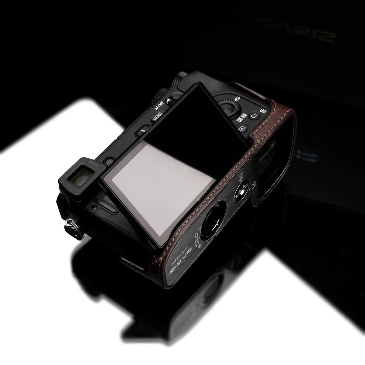 Gariz XS-CHA6300BR Brown Leather Half Case for Sony Alpha A6300