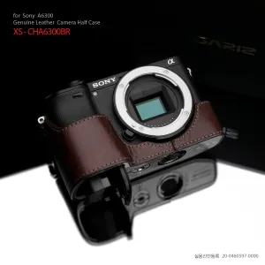 Gariz XS-CHA6300BR Brown Leather Half Case for Sony Alpha A6300