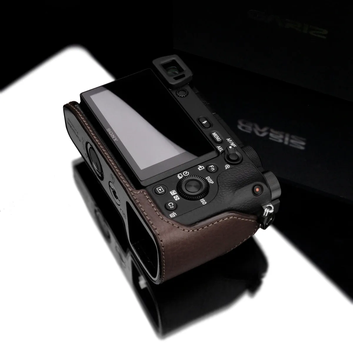 Gariz XS-CHA6300BR Brown Leather Half Case for Sony Alpha A6300