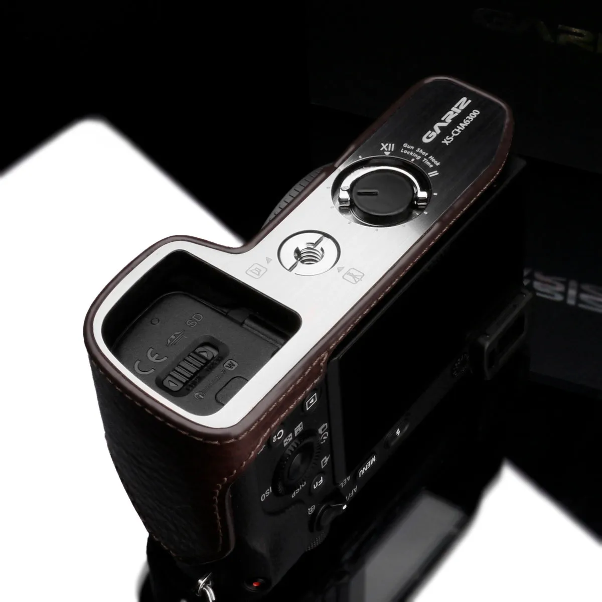 Gariz XS-CHA6300BR Brown Leather Half Case for Sony Alpha A6300