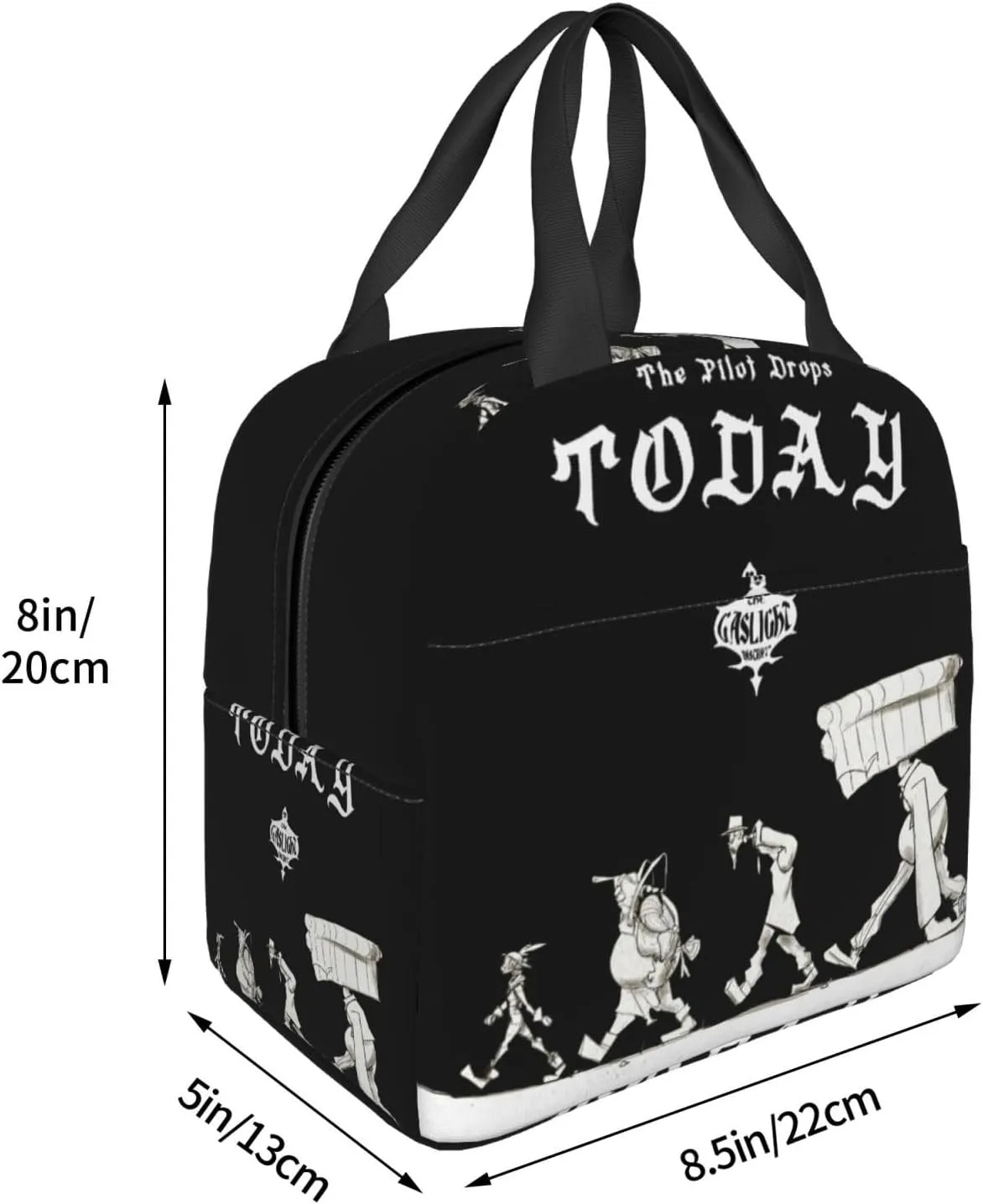 Gaslight District Lunch Box Portable Lnsulation Lunch Bag Tote Bag For Office Work Travel Picnic Unisex