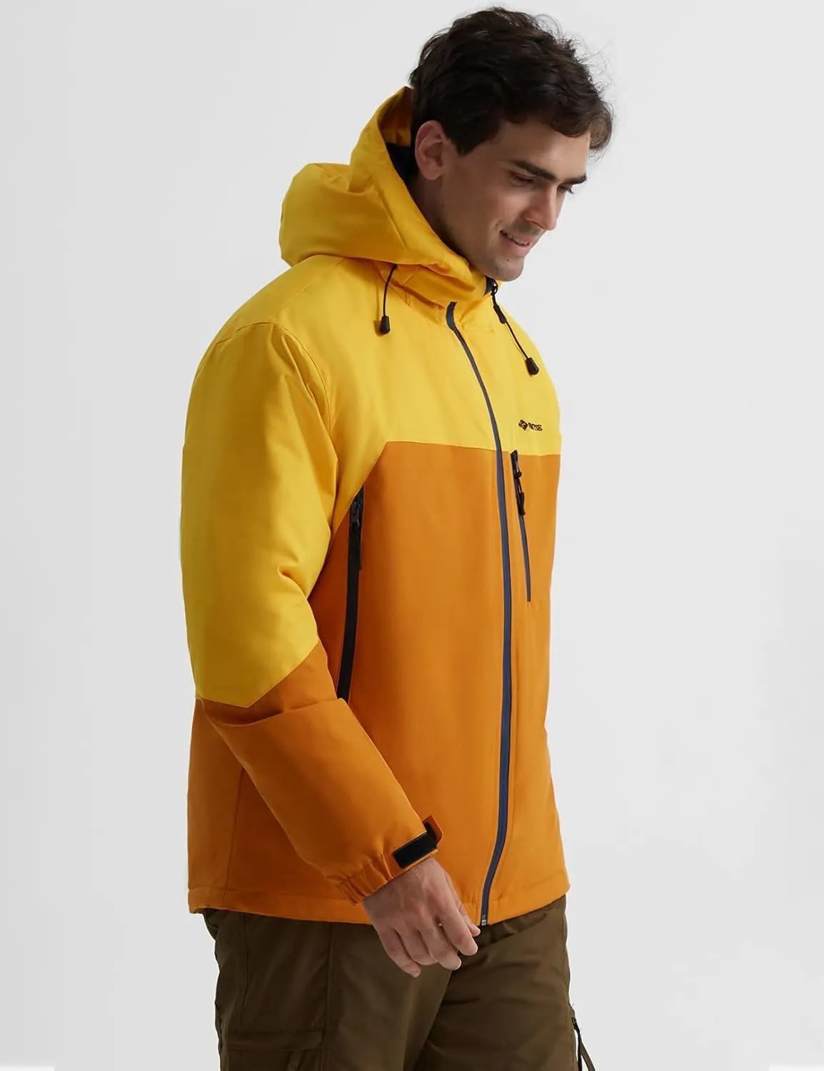 GEMYSE Men's Ski Jacket Warm Winter Snow Coat Waterproof Mountain Windbreaker Jacket for Snowboarding Hiking