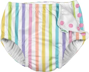 Girls' Baby Swim Diapers, Rainbow Stripe, 12 Months