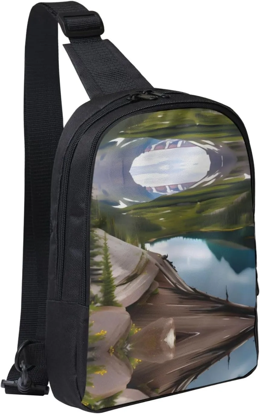 Glacier National Park Dual Pocket Chest Bag - Versatile Purse, Sling Purse - Ideal for Concerts, Sports, Travelling, & More