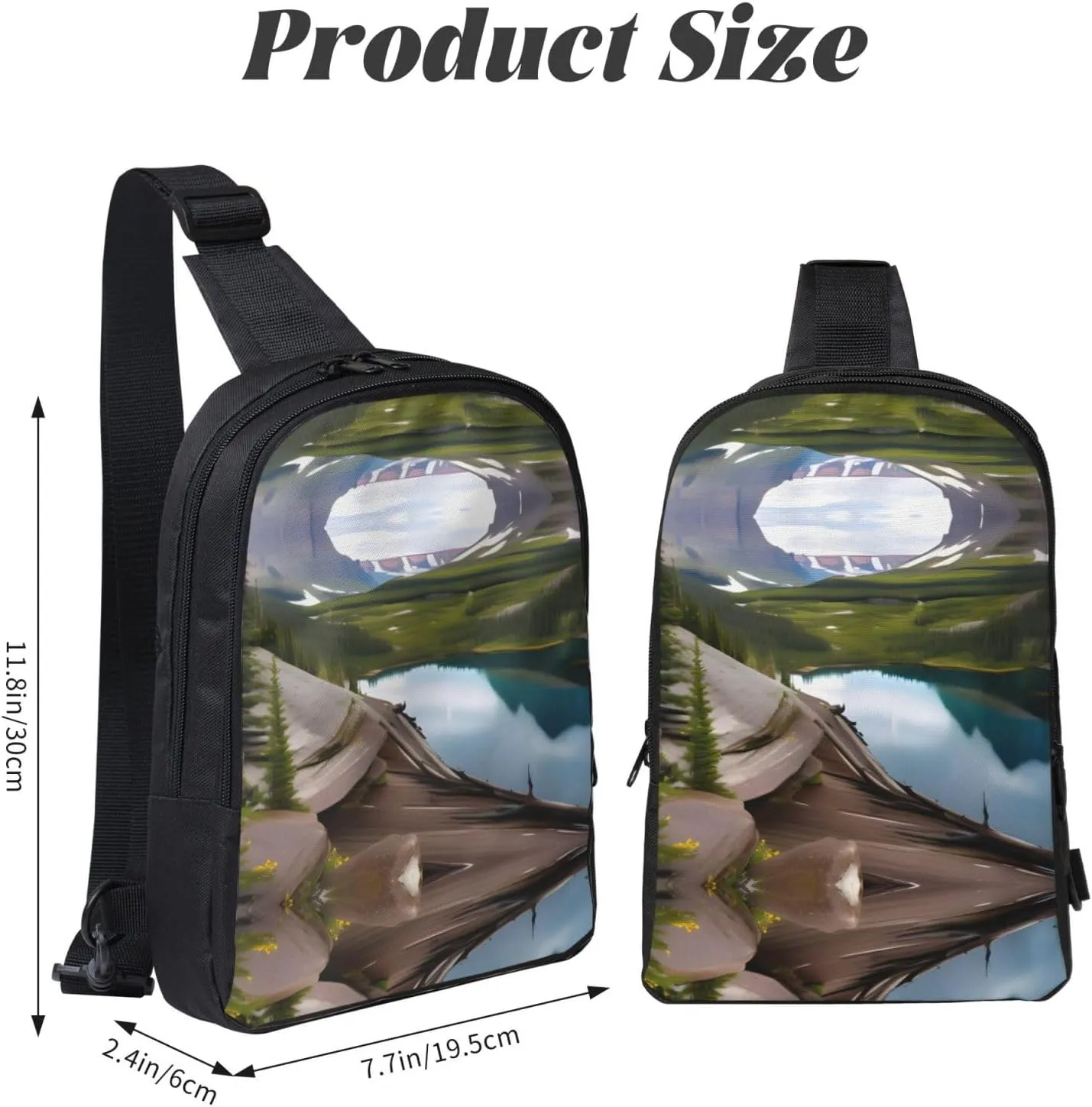 Glacier National Park Dual Pocket Chest Bag - Versatile Purse, Sling Purse - Ideal for Concerts, Sports, Travelling, & More