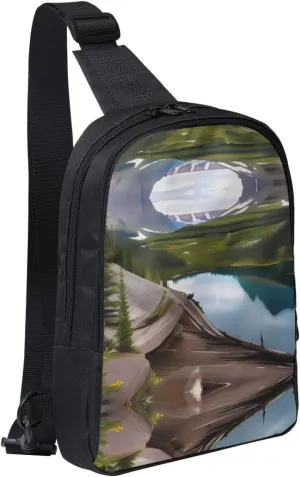 Glacier National Park Dual Pocket Chest Bag - Versatile Purse, Sling Purse - Ideal for Concerts, Sports, Travelling, & More