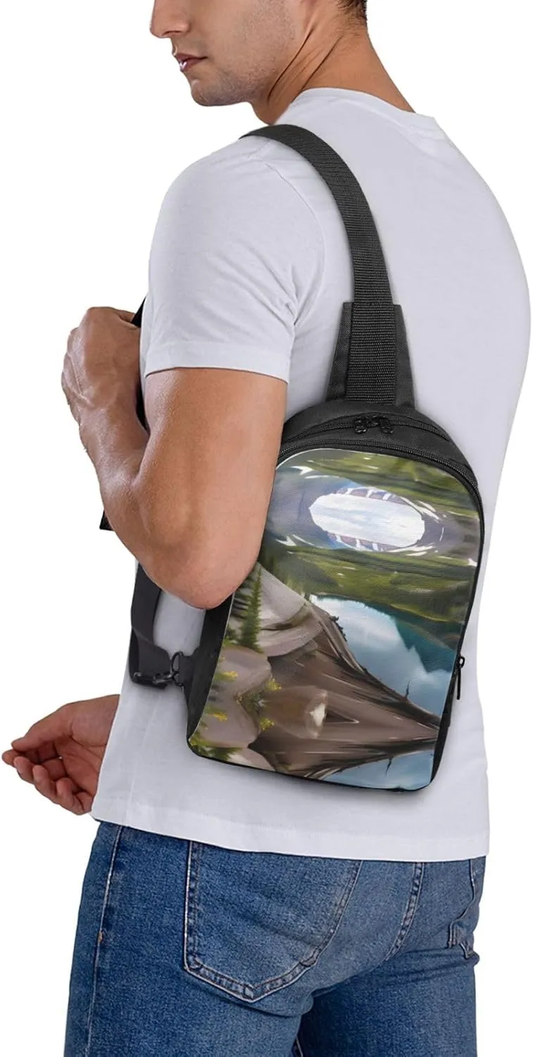 Glacier National Park Dual Pocket Chest Bag - Versatile Purse, Sling Purse - Ideal for Concerts, Sports, Travelling, & More