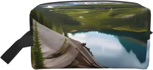 Glacier National Park Print Toiletries Makeup and Daily Essentials Large Capacity Zippered Storage Travel Bag