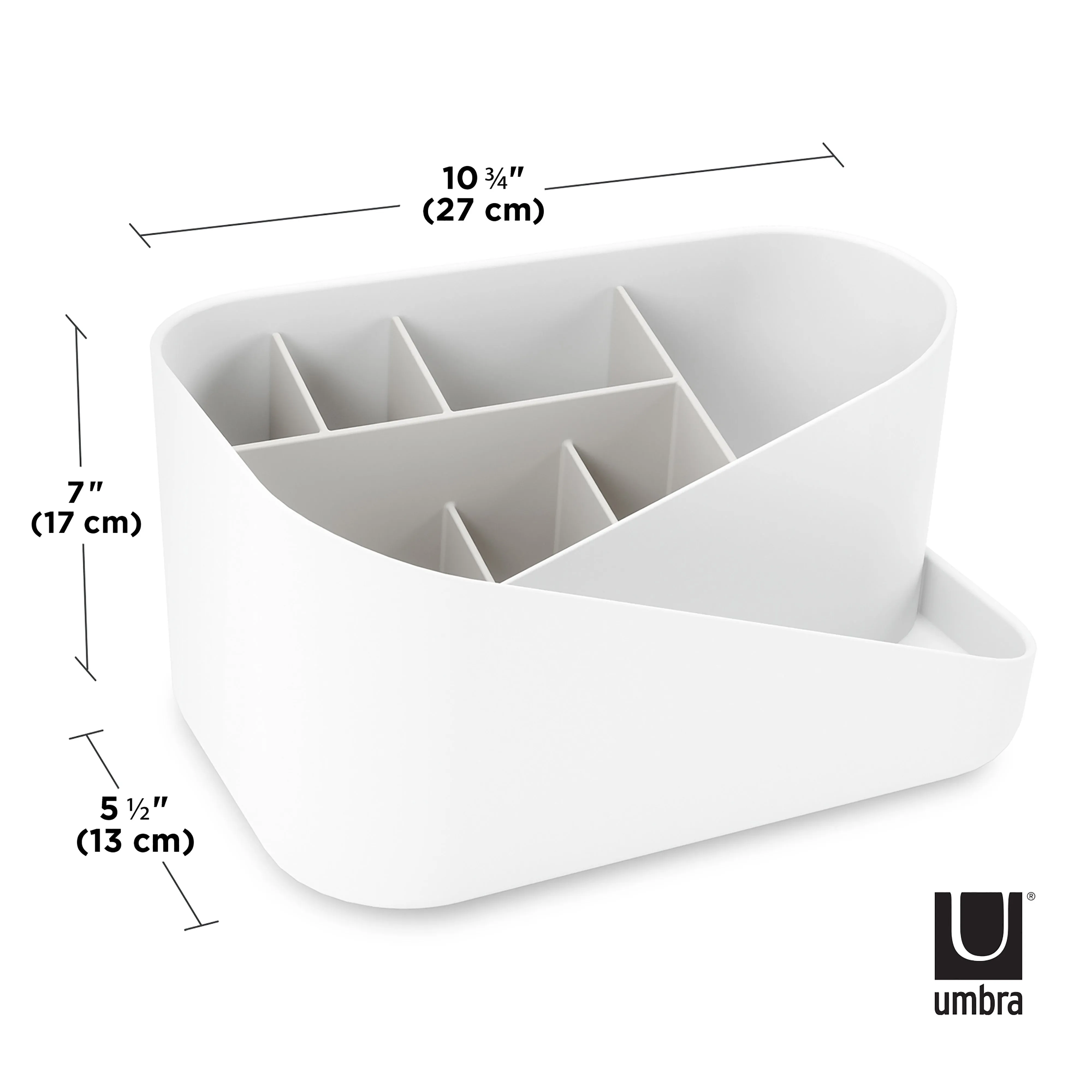 Glam Cosmetic Organiser - White/Grey