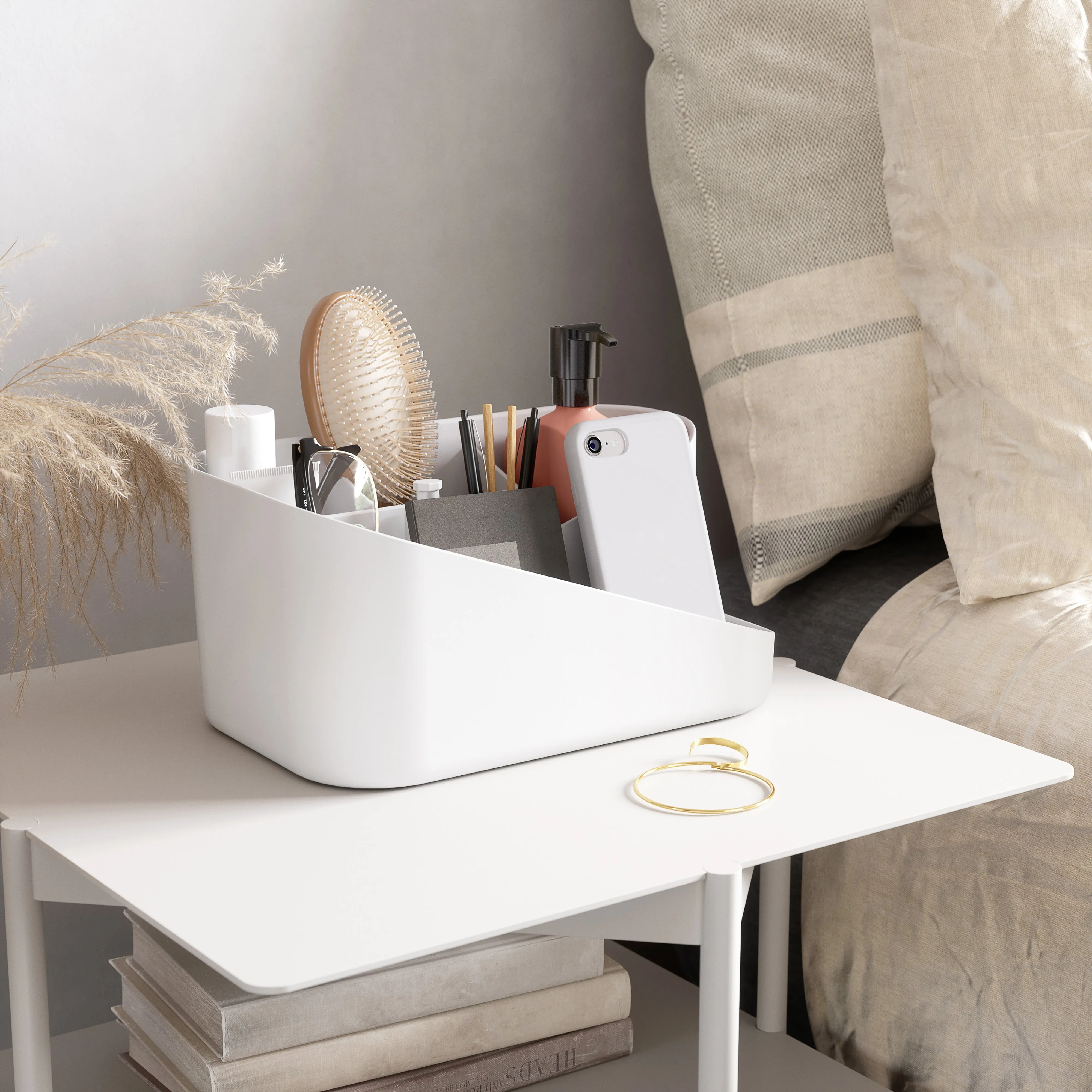 Glam Cosmetic Organiser - White/Grey