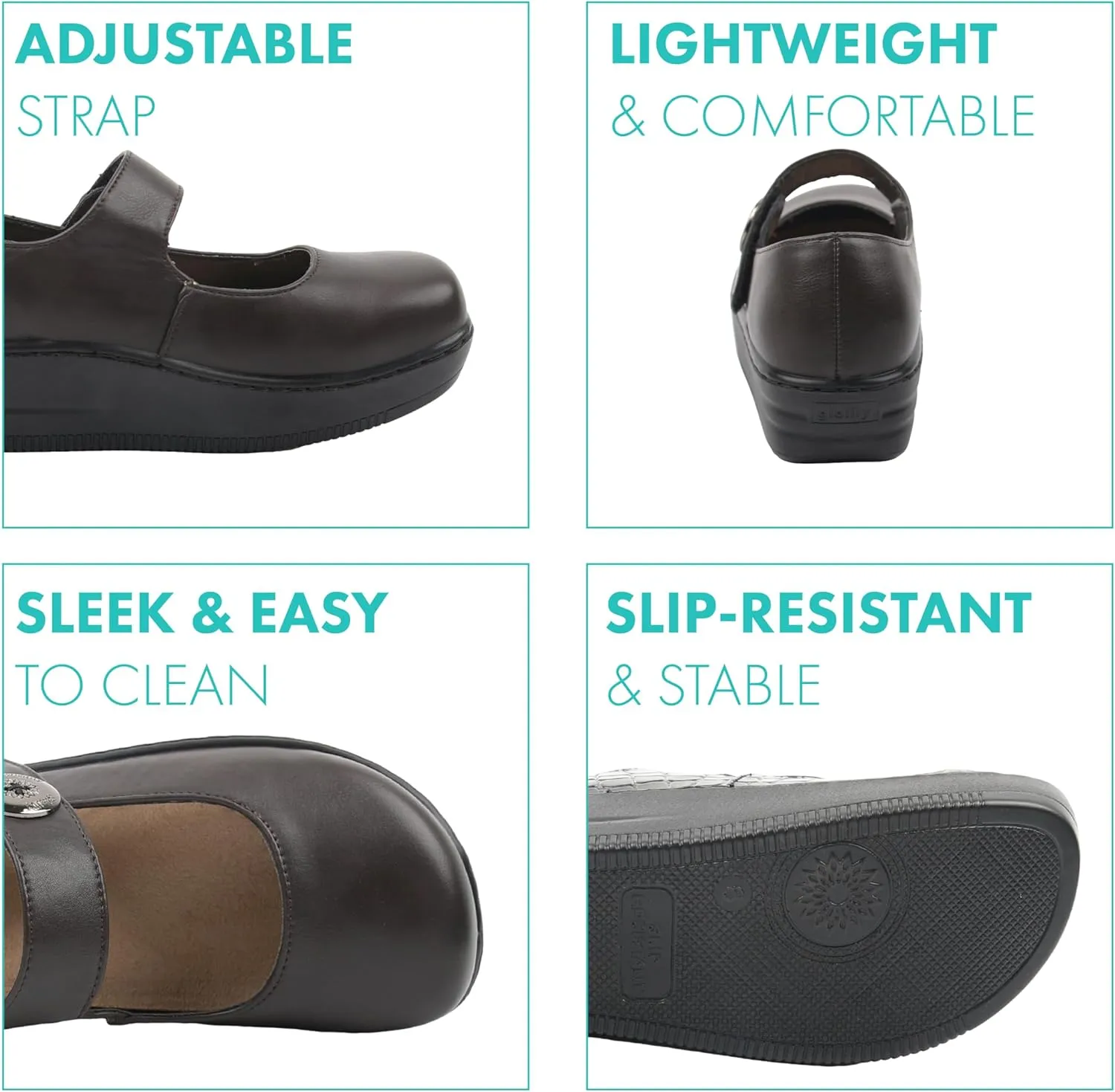 Glolily Women's Comfort Clogs- Professional Lightweight Slip-Resistant Work Shoe with Extra Cushion and Removeable Orthotic Arch Support Footbed for Women