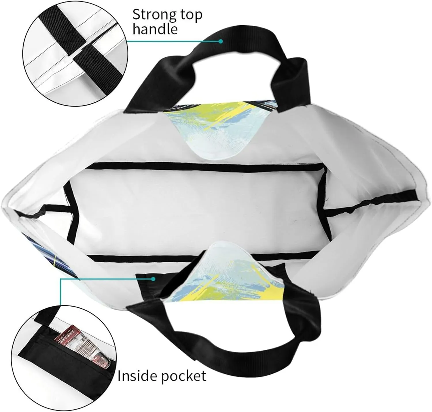 Golf Sports Ball Cute Tote Bag Beach Bag Large Capacity Grocery Bag Reusable Shopping bags for Women