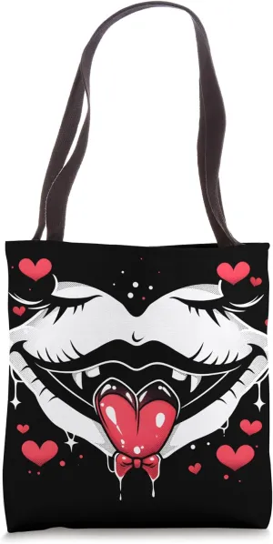 Gothic Intrigue: Unmasking the Vampire's Enigmatic Mouth Tote Bag