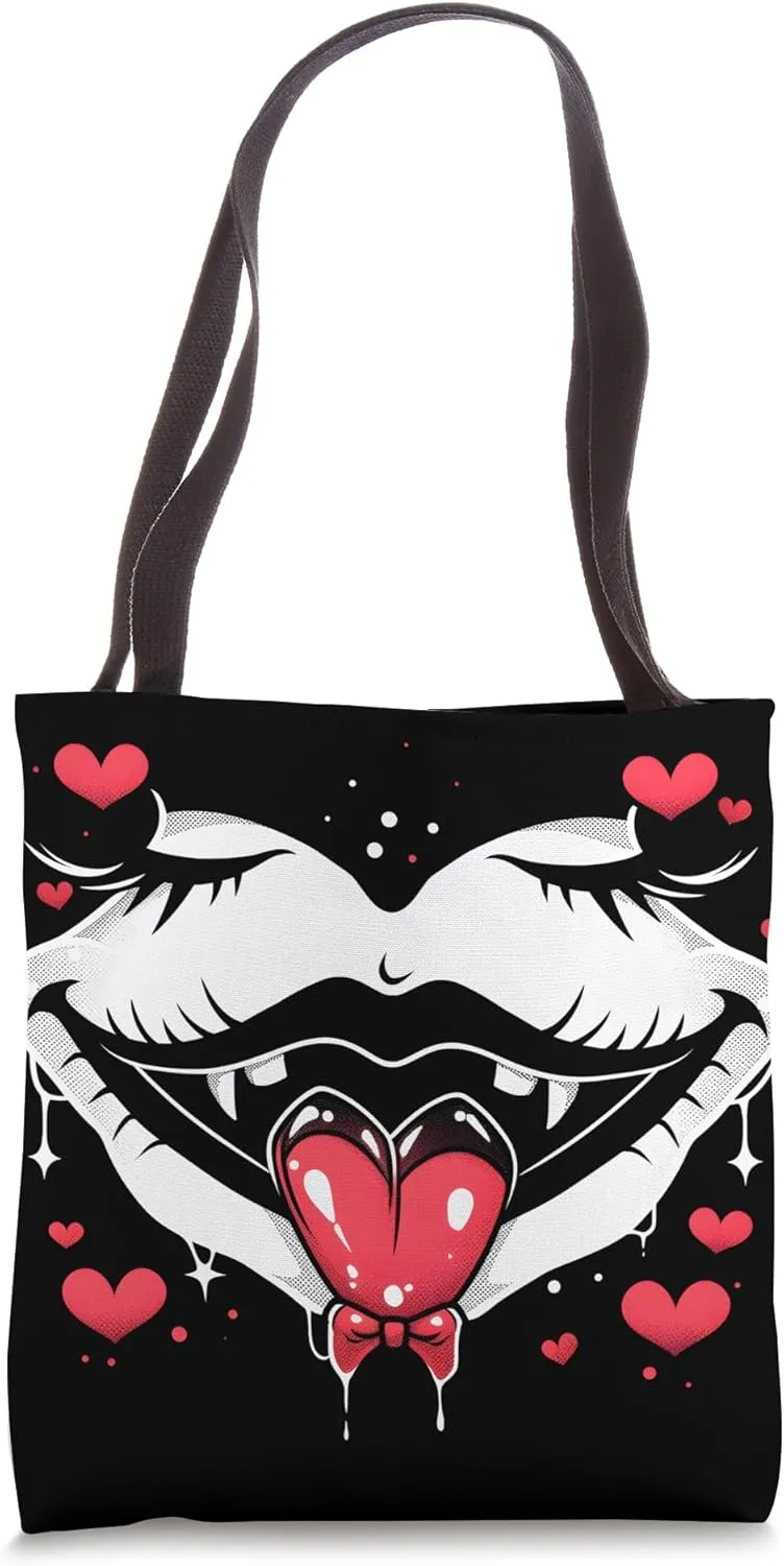 Gothic Intrigue: Unmasking the Vampire's Enigmatic Mouth Tote Bag