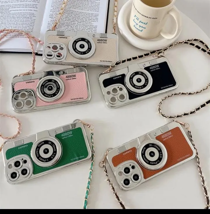 Green Camera Crossbody Phone Case