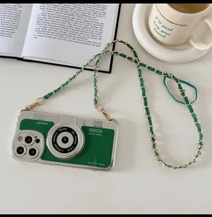Green Camera Crossbody Phone Case