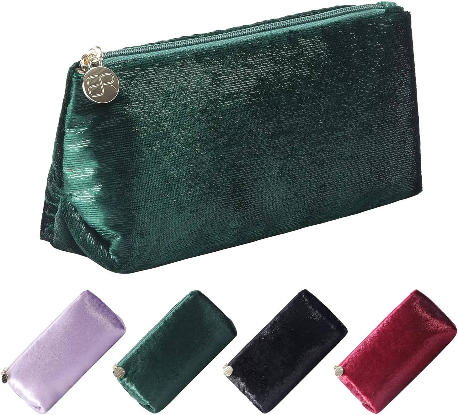 Green Makeup Organizer Bag for Purse，Cosmetic Travel Bag for Women, Make Up Pouch for Travelling