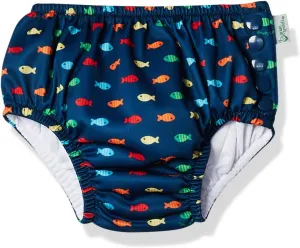 green sprouts Snap Reusable Absorbent Swimsuit Diaper, Light Pink Pinstripe, 24 Month