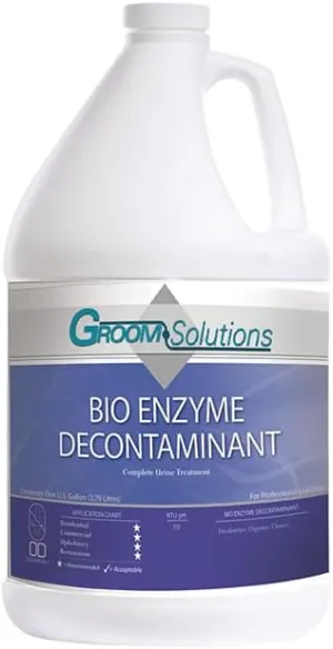 Groom Soultions Bio Enzyme Decontaminant, Complete Urine Treatment for Carpet and Upholstery, 1 Gallon