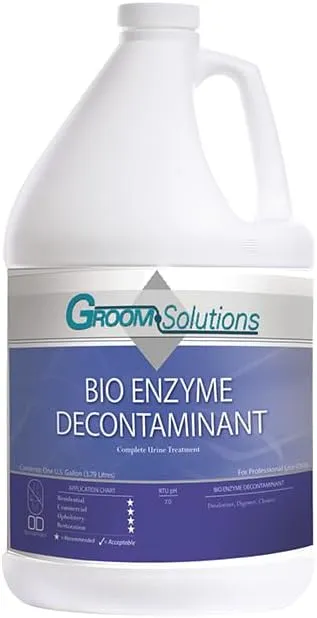 Groom Soultions Bio Enzyme Decontaminant, Complete Urine Treatment for Carpet and Upholstery, 1 Gallon