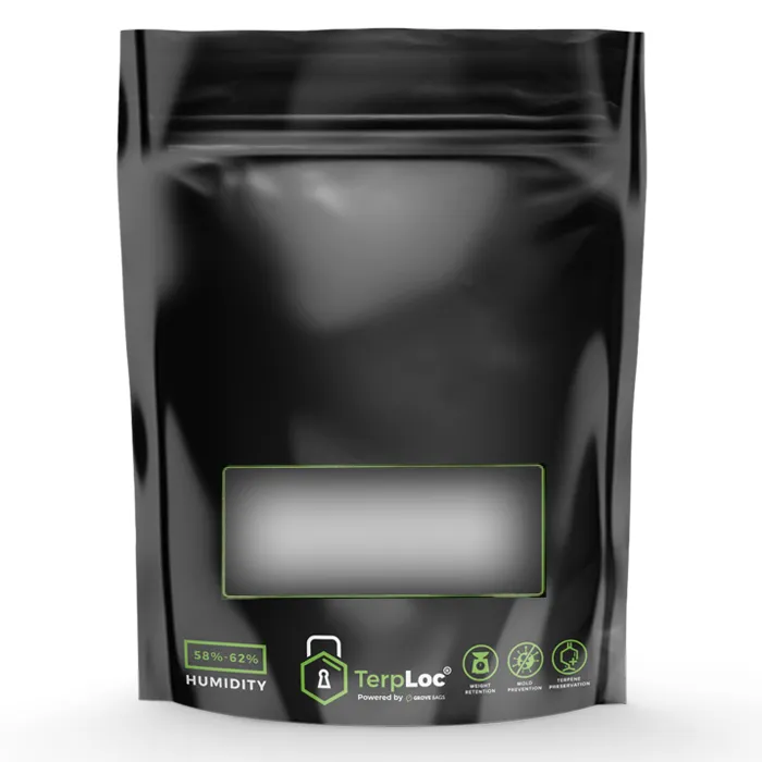 Grove Bags TerpLoc Storage Bags with Window Pouch, Black & Clear - 1 oz. - Pack of 10