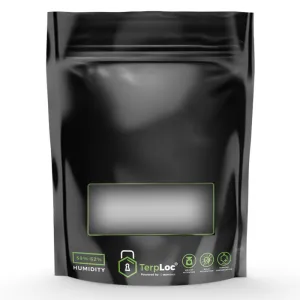 Grove Bags TerpLoc Storage Bags with Window Pouch, Black & Clear - 1 oz. - Pack of 10