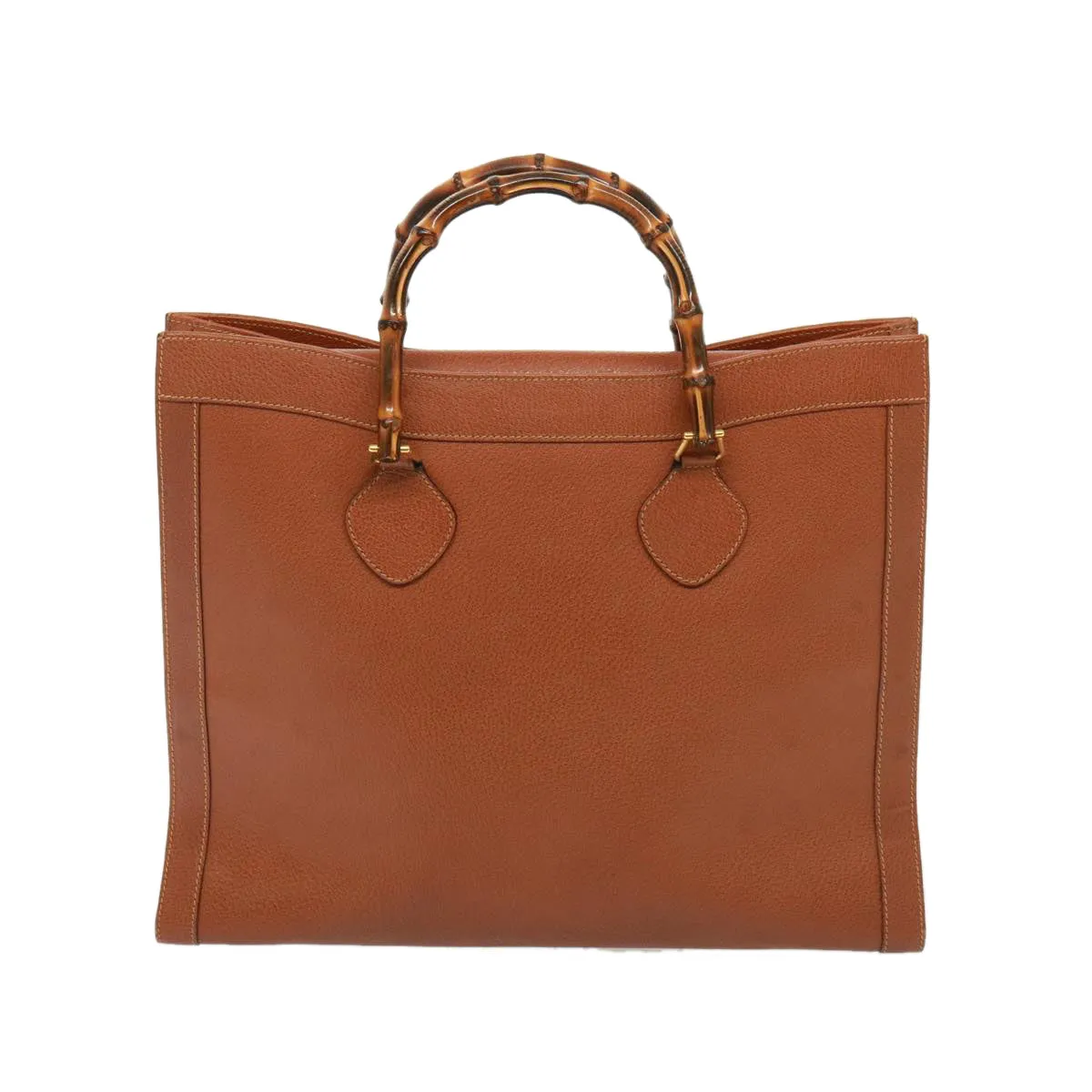 GUCCI Bamboo Tote Bag Leather Brown ep4452