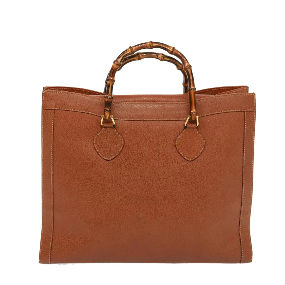 GUCCI Bamboo Tote Bag Leather Brown ep4452