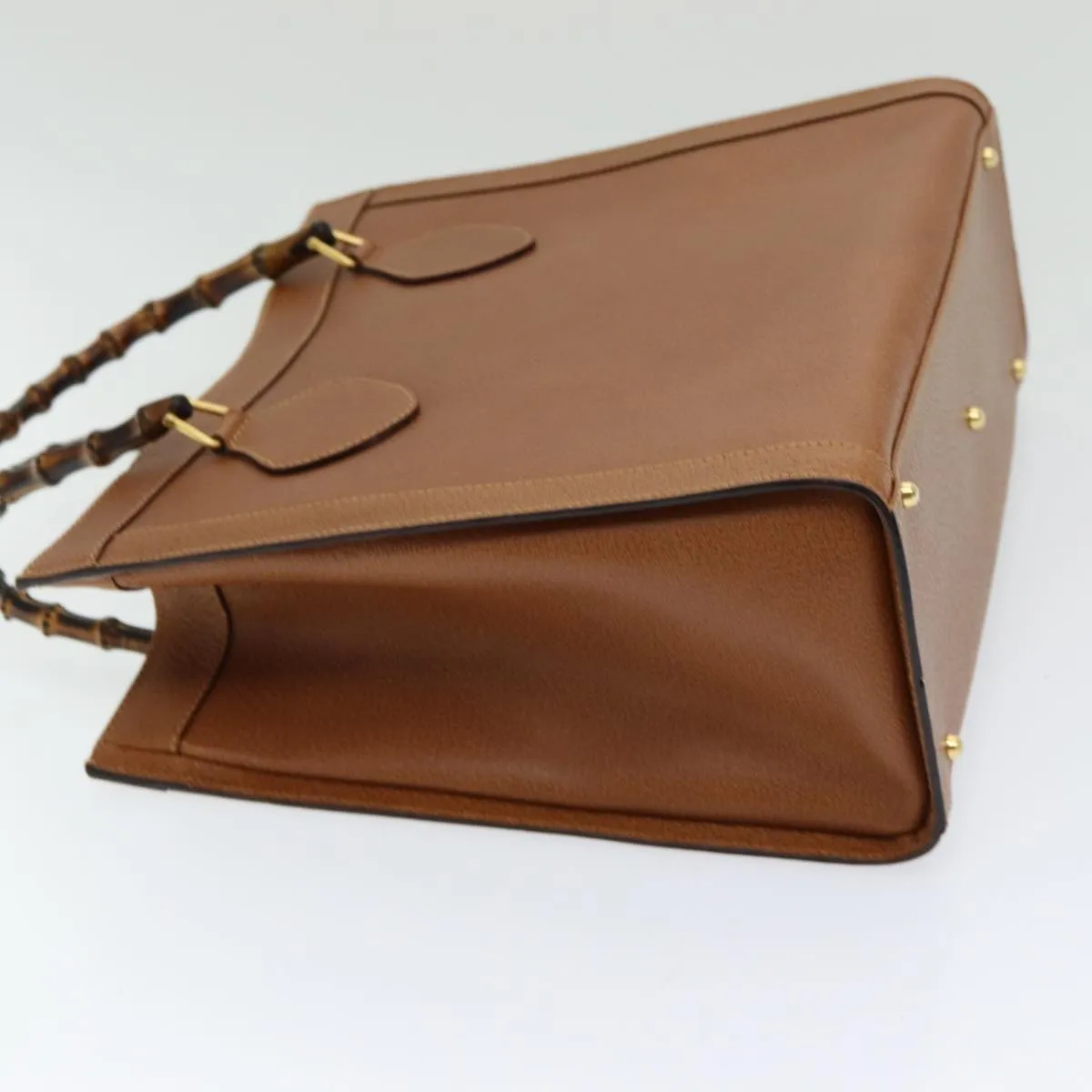 GUCCI Bamboo Tote Bag Leather Brown ep5152