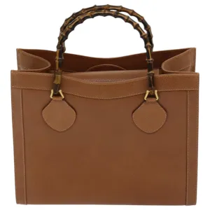 GUCCI Bamboo Tote Bag Leather Brown ep5152