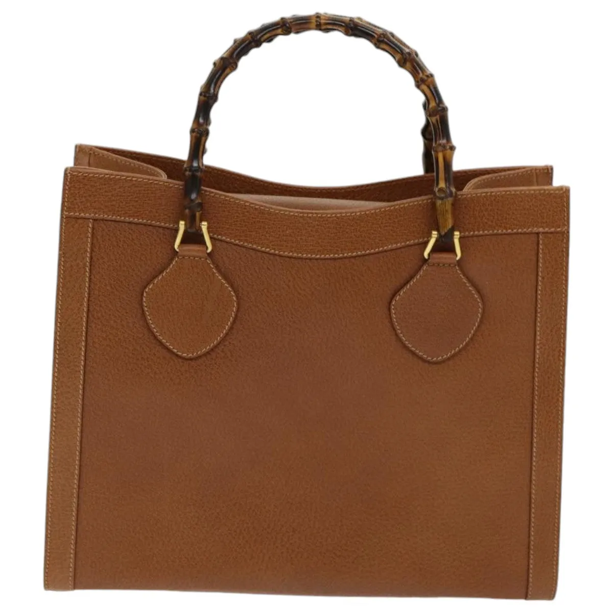 GUCCI Bamboo Tote Bag Leather Brown ep5152