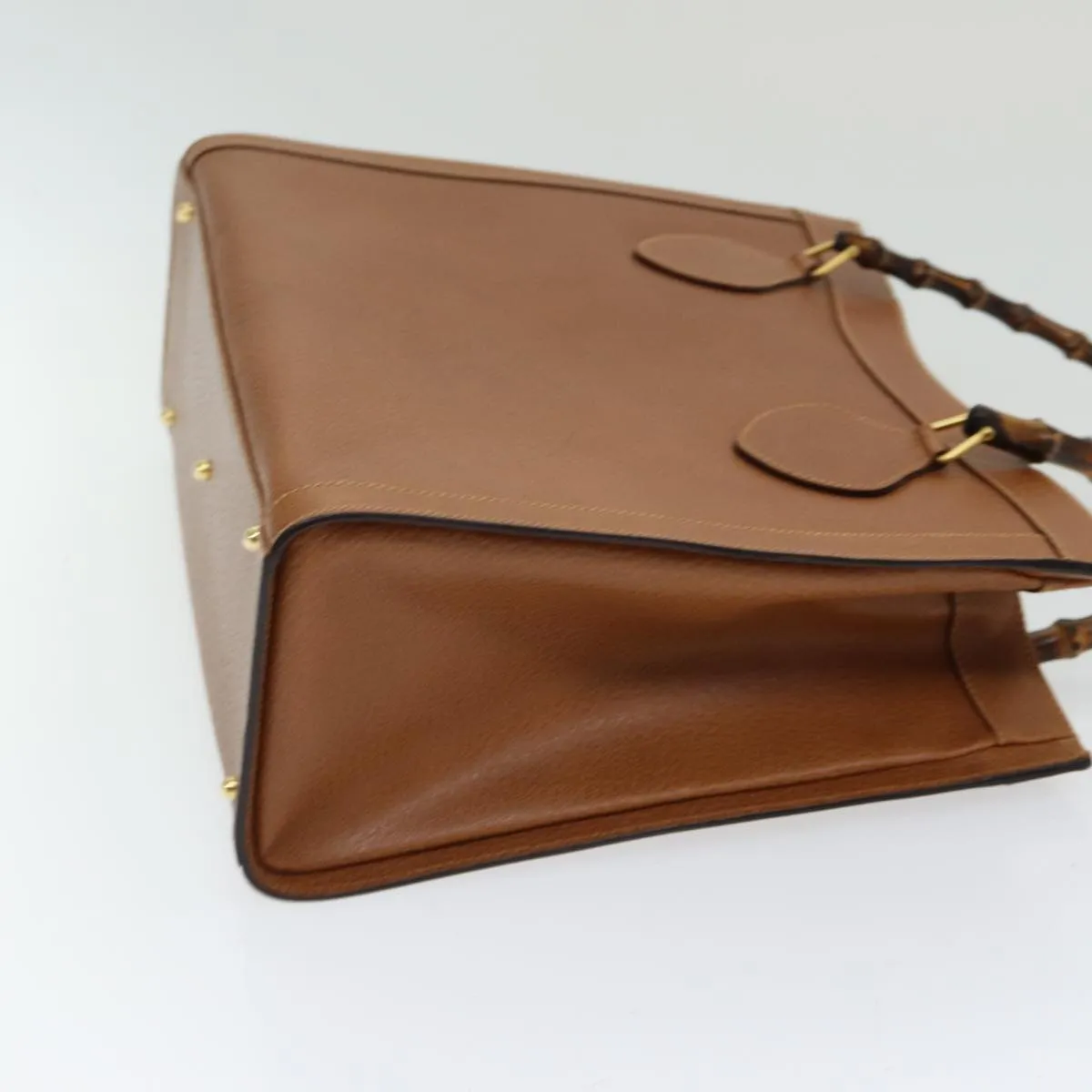 GUCCI Bamboo Tote Bag Leather Brown ep5152
