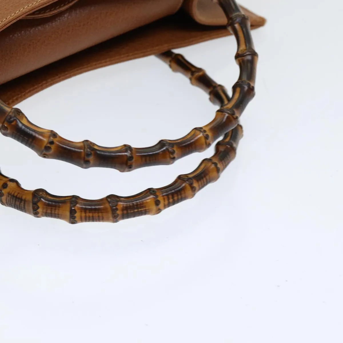 GUCCI Bamboo Tote Bag Leather Brown ep5152