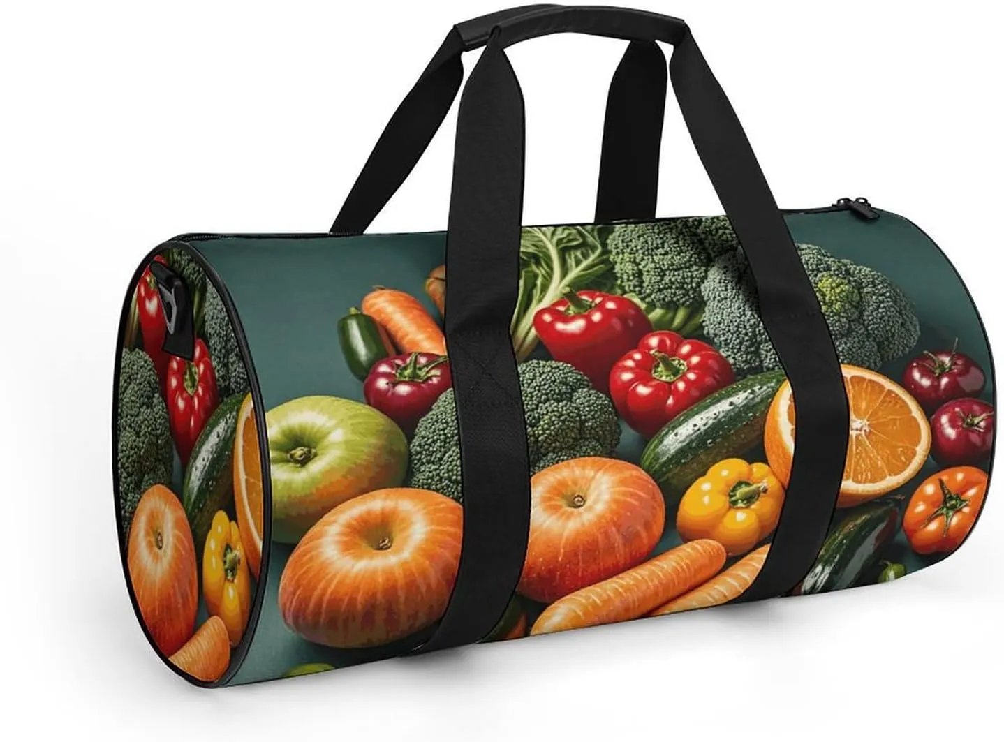 Gym Bags Small Vegetable Fruit Duffel Bag Overnight Bag with Shoe Compartment Carryon Bag for Men Women