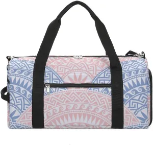 Gym Duffel Bag with Shoe Compartment Wet Pocket, Greeks Round Ornament Travel Bag for Men Women, style-2