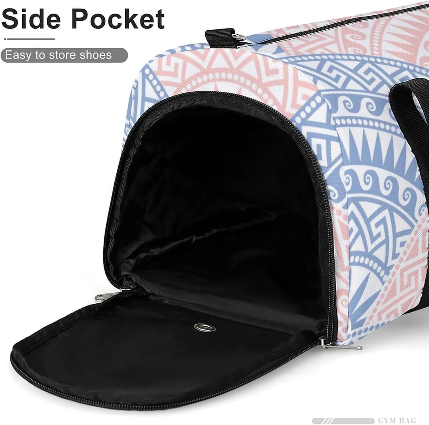 Gym Duffel Bag with Shoe Compartment Wet Pocket, Greeks Round Ornament Travel Bag for Men Women, style-2