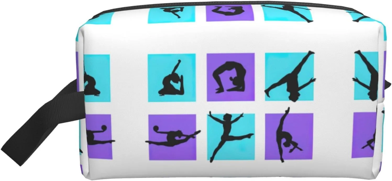 Gymnastics Game Print Travel Toiletry Organizer Bag, Cosmetic & Storage Pouch For Travel And Daily Use