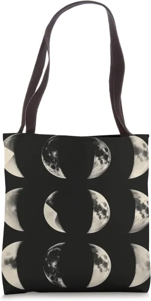 Half Moon Phase Pattern Tote Bag
