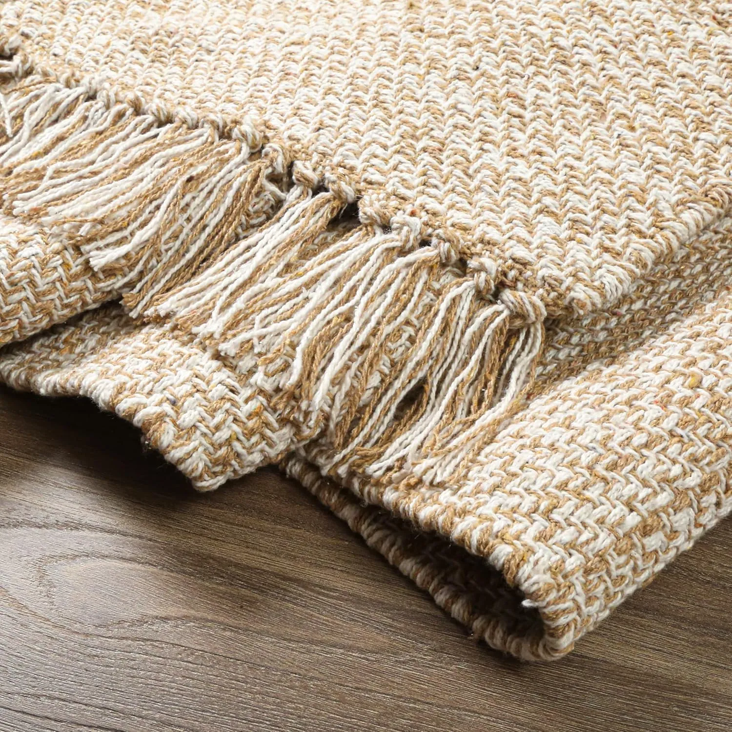 Hallway Runner Rug, Indoor 2x5 Cotton Woven Area Rug, Long Floor Runners for Kitchen, Bathroom, Entryway, Washable Runner Rug, Boho Design, Baige