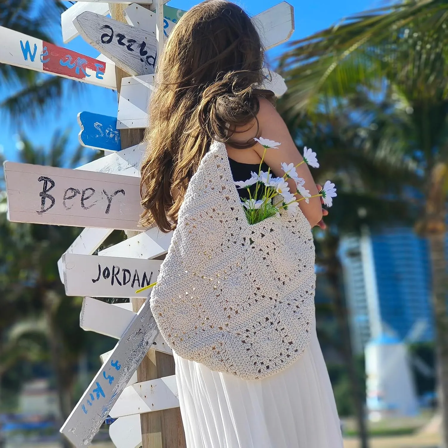 Hand-woven Soft Large Straw Shoulder Bag Retro Boho Tote Bags Summer Beach Bag Rattan Handbag